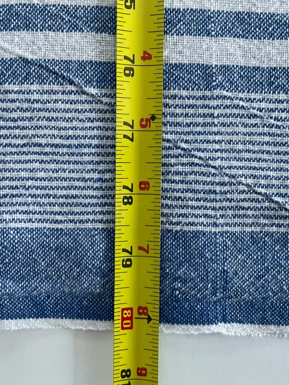 Farmhouse Rectangular Table Cloth 90”x80”Striped Blue White Cottagecore Picnic